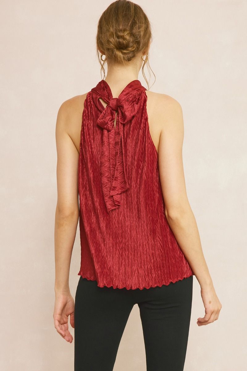 Halter Neck Textured Top