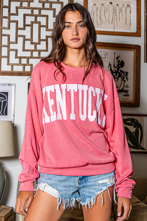 Kentucky Comfy Oversized Graphic Sweatshirt